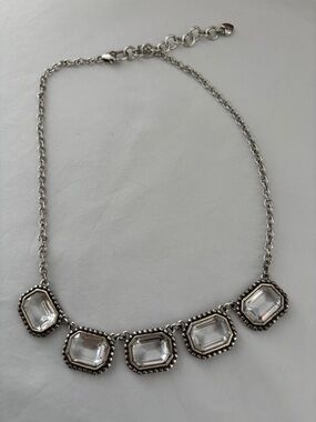 Brighton Elegant Silver Necklace with Geometric Accents